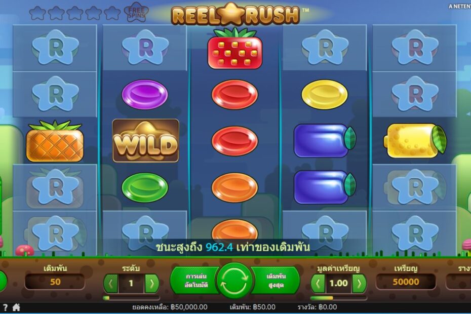 นักพนันชาวไทย Strikes Gold : ทำลายสถิติ 951,000 บาท ชนะในเกมสล็อตออนไลน์ Reel Rush ที่ Happyluke